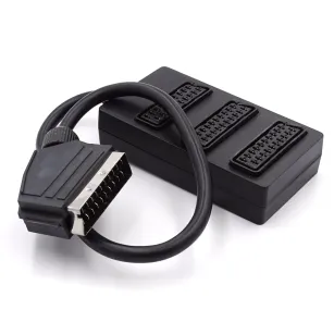 Przyłącze wtyk scart - 3x gniazdo scart 21p LX8007