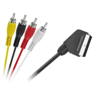 Przyłącz SCART - 4x wtyk RCA 1,5m