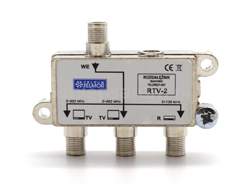 Rozgałęźnik Telkom-Telmor RTV-2, 1x3 (R, 2xTV)