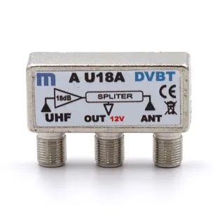 Wzmacniacz DVB-T, UHF 18dB, wej. dodatkowej anteny, Mezon A U18A, 12V