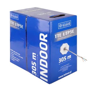 Kabel skrętka CAT.5e UTP Telkom-Telmor TTE PVC Eca 305m