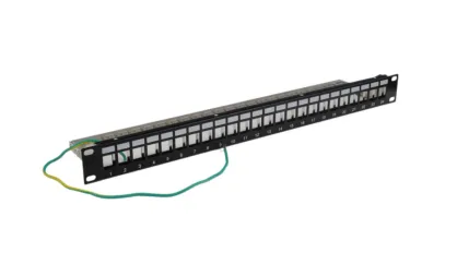 Patch panel 19" 24x keystone STP 1U, pusty