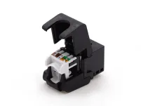 Moduł keystone RJ45 (8P8C) UTP - KAT. 6, beznarzędziowy, Solarix SXKJ-6-UTP-BK-SA