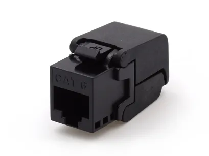 Moduł keystone RJ45 (8P8C) UTP - KAT. 6, beznarzędziowy, Solarix SXKJ-6-UTP-BK-SA