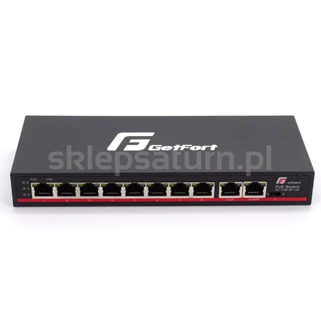 Switch POE Getfort GF-110D-8P-120 8FE x POE + 2FE UPLINK 120W