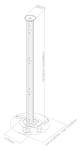 Uchwyt do projektora sufitowy Cabletech UCH0102