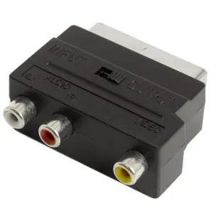 Przejście scart - 3x gniazdo RCA + przełącznik LX8013HQ / ZLA0351