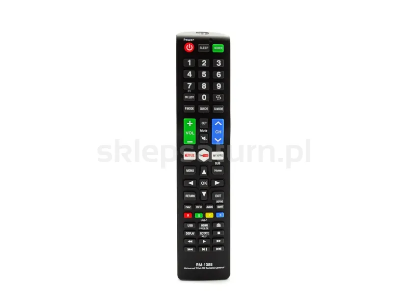 Pilot uniwersalny TV LCD/LED RM-L1388 Netflix, Youtube. LXP1388