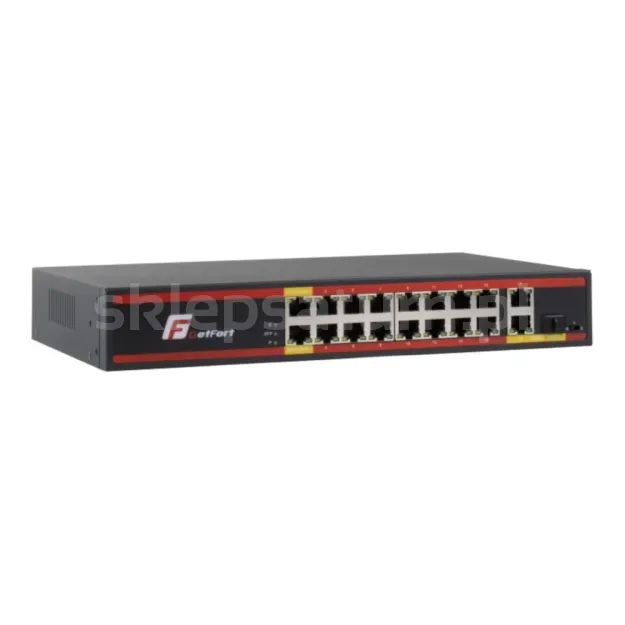 Switch PoE: GetFort GF-218G-16P-200, 16 x POE + 2GE UPLINK + 1 SFP 200W