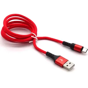 Kabel USB Type C 1m HQ LX8572R, czerwony