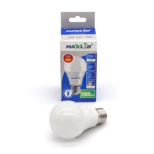 Żarówka Maxled LED A60 E27 12W 230V 4500K b.neutralna