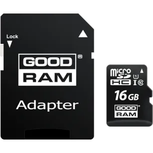 Karta pamięci microSD 16GB GOODRAM M1AA + adapter, UHS-I (M1AA-0160R12)