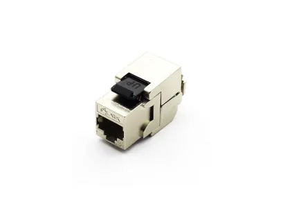 Moduł keystone RJ45 (8P8C) STP - KAT. 6, beznarzędziowy, Solarix SXKJ-6-STP-BK-SA