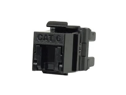 Moduł keystone RJ45 (8P8C) UTP - KAT. 6, do kleszczy, Solarix SXKJ-6-UTP-BK-NA