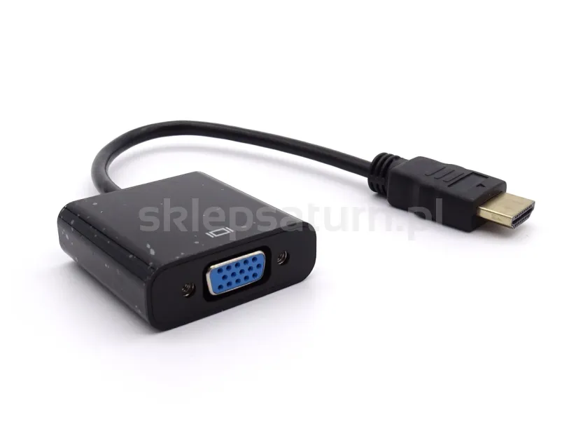 Złącze adapter wtyk HDMI - gniazdo VGA + AUDIO KOM0843AS