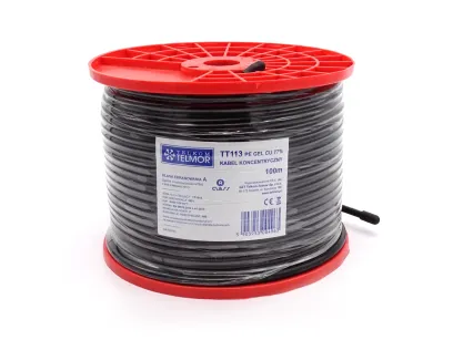 Kabel koncentryczny TT-113 PE GEL CU 77% 100m