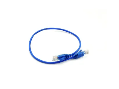 Patchcord UTP-5e 0,5m, niebieski