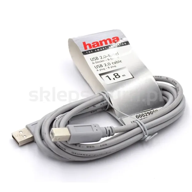 Przyłącze USB A(M) na B(M) 1.8m Hama 29099