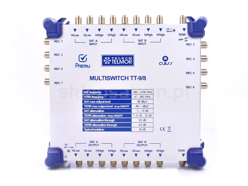 Multiswitch Telkom-Telmor 9/8 PREMU - kaskadowy.