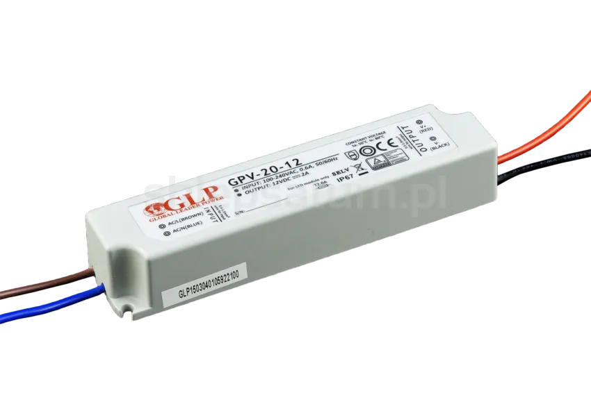 Zasilacz LED 12V/2A CV IP67 PLASTIC GPV-20-12