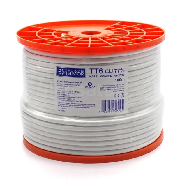 Kabel Telkom-Telmor TT6-102-77 TRISHIELD 1.02 CU 77% PVC (100m)