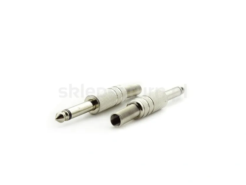 Wtyk Jack 6.3mm mono metal z odgiętką LX1044