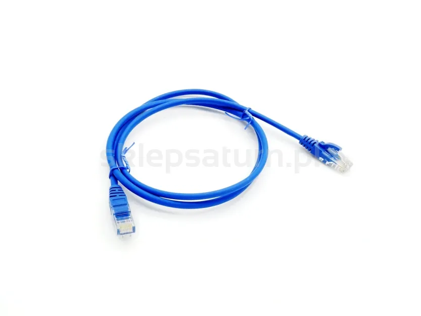 Patchcord UTP-5e 1,0m, niebieski, LSZH