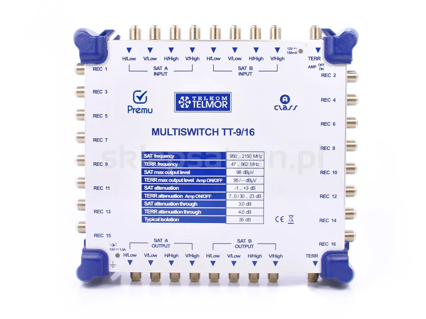 Multiswitch Telkom-Telmor 9/16 PREMU - kaskadowy.