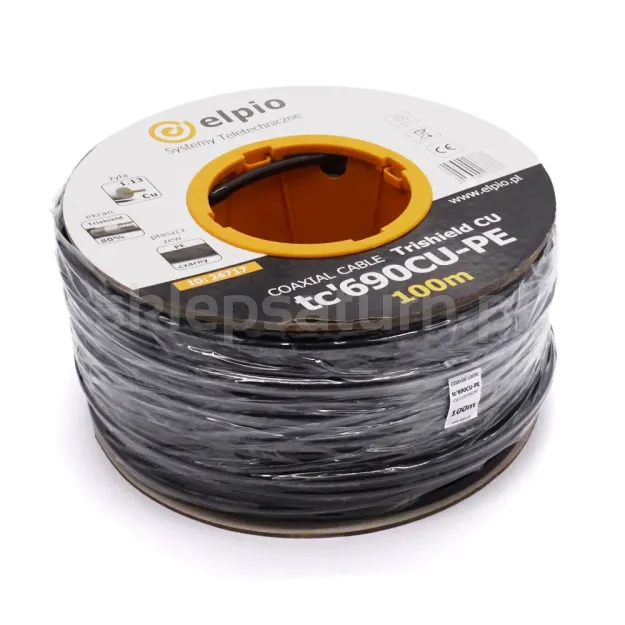 Kabel budynkowy tc'690 CU-PE 1.13 TRISHIELD zewnętrzny (100m)