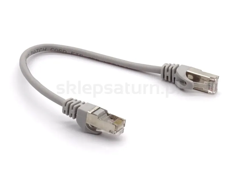 Patchcord FTP Cat 5e GetFort GF-PC5EFTP-0.25 szary 0.25m