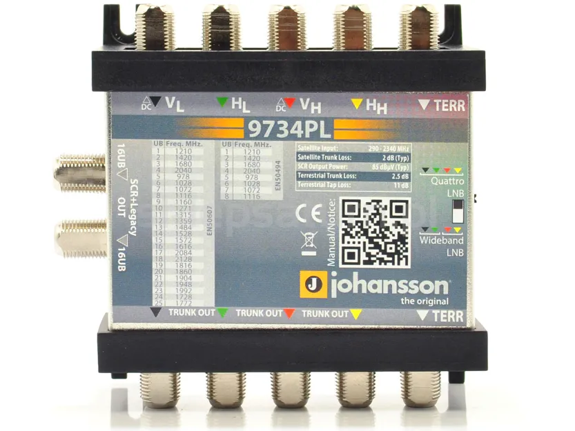 Multiswitch Unicable II Johansson 9734PL, 5/2.