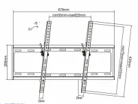 Uchwyt do TV Cabletech UCH0155, 37''-70''