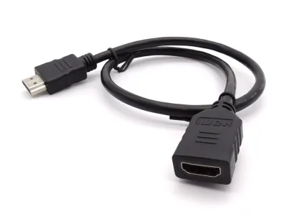 Kabel połączeniowy HDMI wtyk - HDMI gniazdo 0.5m, KPO2601