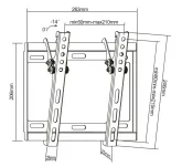 Uchwyt 13-42'' Cabletech UCH0153, czarny