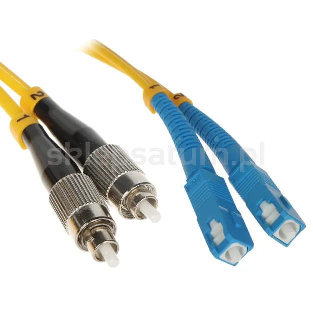 Patchcord SC/UPC-FC/UPC, SM, 9/125, dupleks, 2m