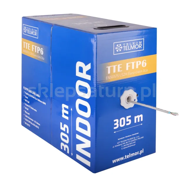 Kabel skrętka CAT.6 FTP Telkom-Telmor TTE PVC Eca 305m