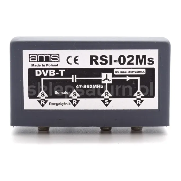 Sumator RTV/SAT x2 AMS RSI-02Ms, zewnętrzny