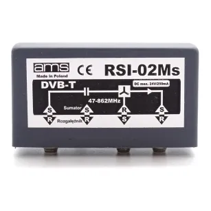 Sumator RTV/SAT x2 AMS RSI-02Ms, zewnętrzny