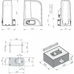 Napęd do bram przesuwnych DEA KIT LIVI 3/24N/F 350KG