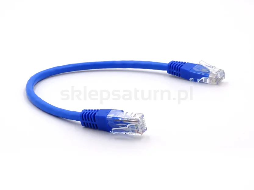 Patchcord UTP KAT.6 0,25m niebieski