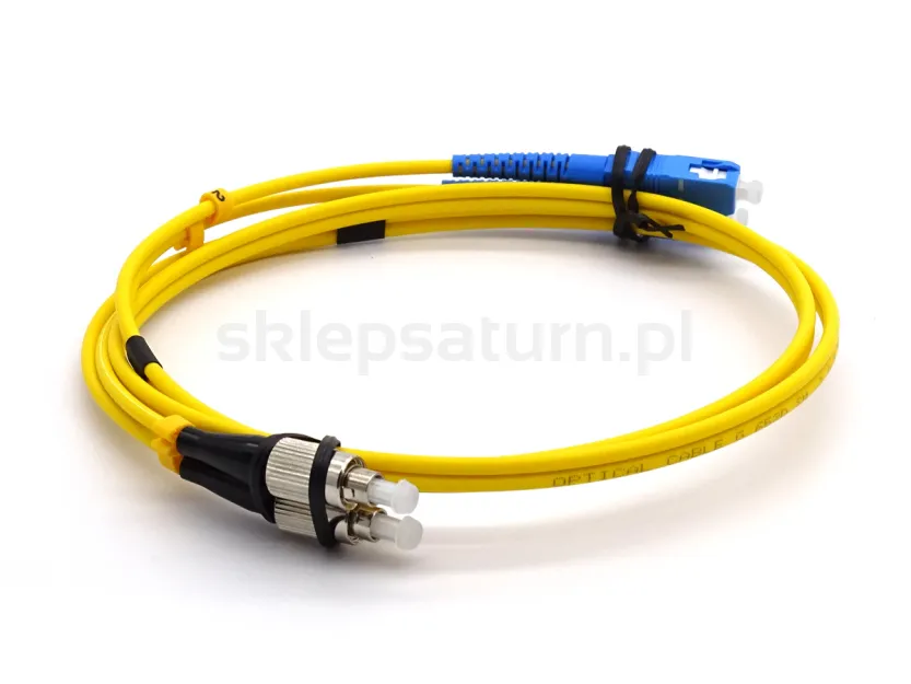 Patchcord SC/UPC-FC/UPC, SM, 9/125, dupleks, 1m