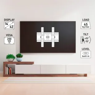 Uchwyt TV/LCD 14 - 43" TELE System WM1442T22A, uchylny, 45kg