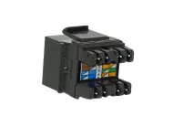 Moduł keystone RJ45 (8P8C) UTP - KAT. 5E, Solarix SXKJ-5E-UTP-BK-NA, do kleszczy