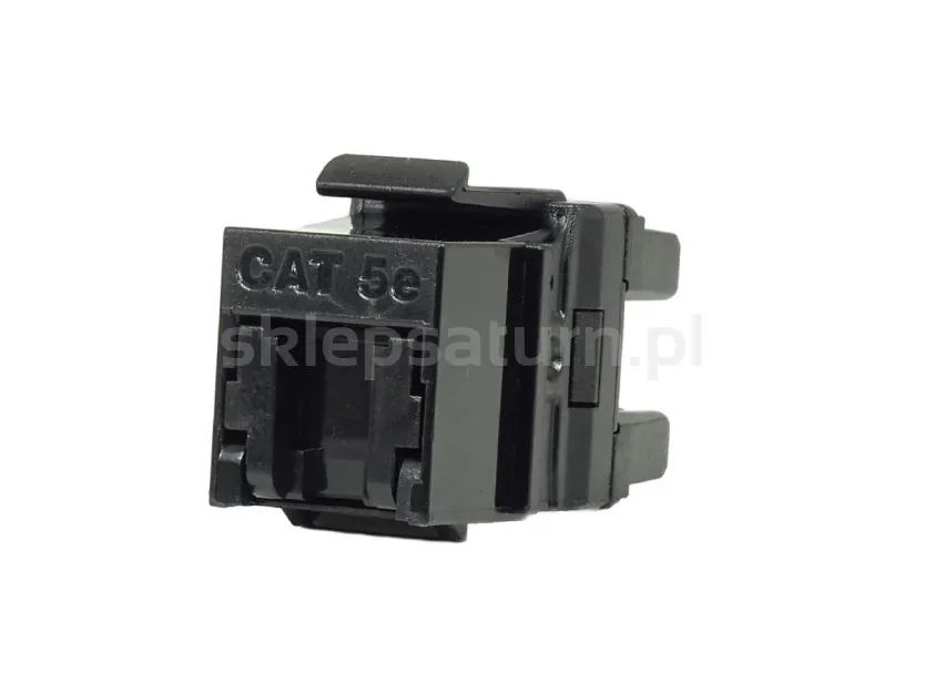 Moduł keystone RJ45 (8P8C) UTP - KAT. 5E, Solarix SXKJ-5E-UTP-BK-NA, do kleszczy