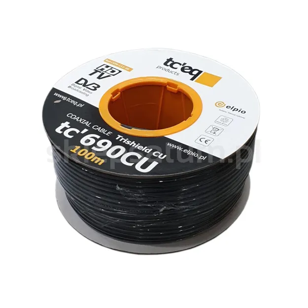 Kabel budynkowy tc'eq tc690CU-PE-FL/100 1.13 TRISHIELD zewnętrzny, żelowany (100m)