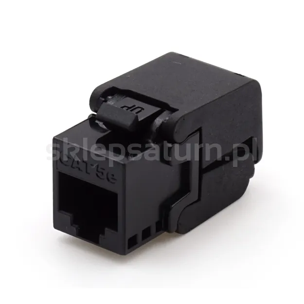 Moduł keystone RJ45 (8P8C) UTP - KAT. 5E, beznarzędziowy, Solarix SXKJ-5E-UTP-BK-SA