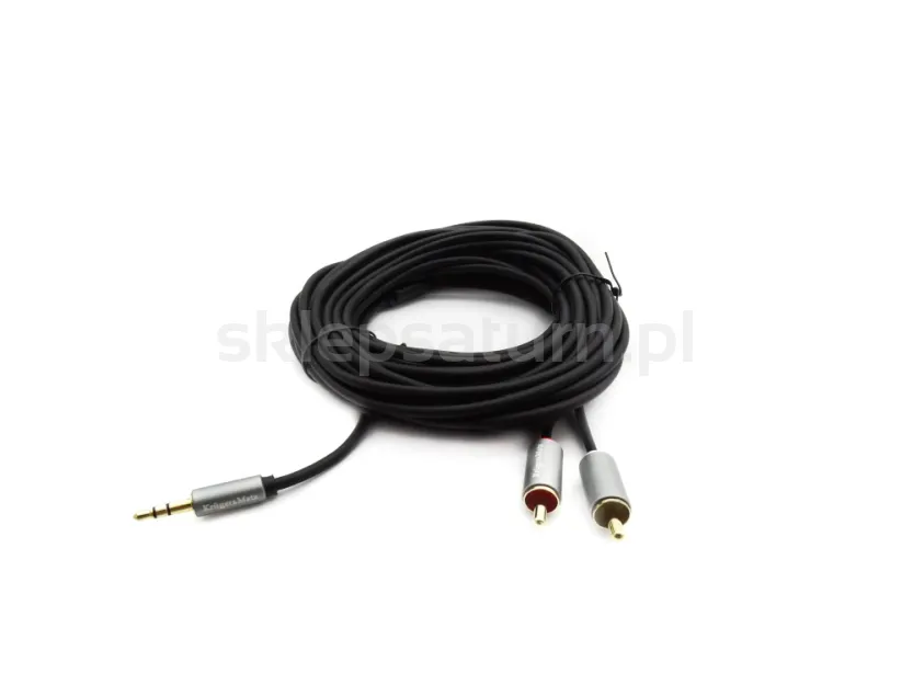 Kabel jack 3.5 wtyk stereo - 2x RCA, Kruger&Matz Basic, 10m