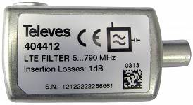 Filtr LTE 5 - 790MHz, IEC, Televes ref. 404412