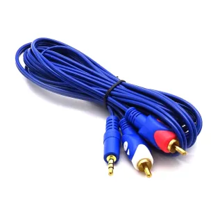 Kabel 2 RCA - JACK 3.5mm 3m LX20015W niebieski