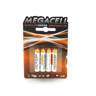 Bateria AAA Megacell ALKALINE SUPER LR03, 1 szt.